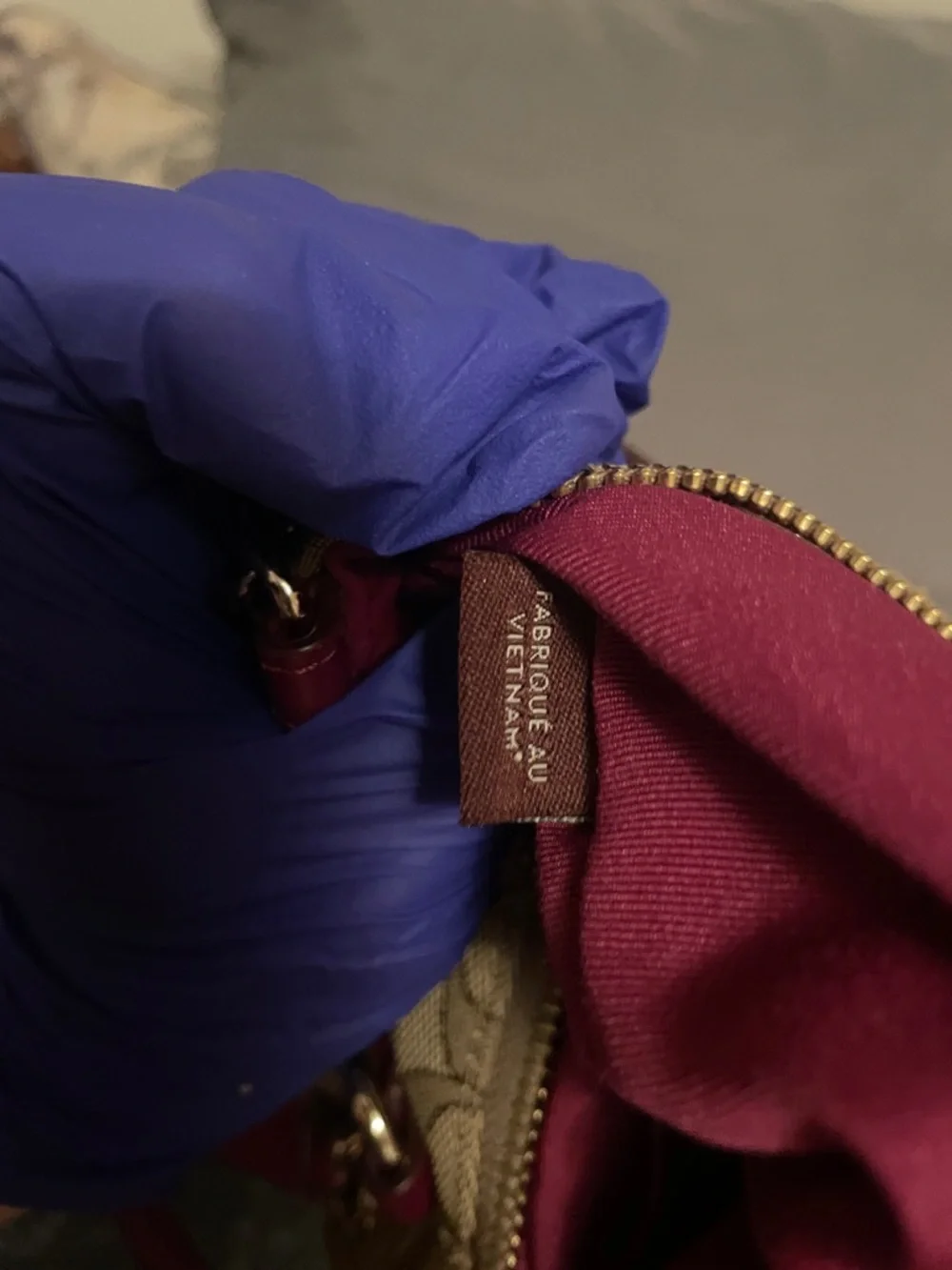 Coach Brown Signature Canvas Shoulder Bag with Raspberry Trim - Picture 12 of 17